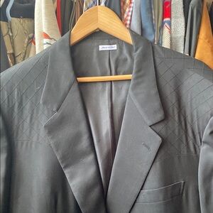 Giorgio Armani Black Sport Coat with Notched Lapels